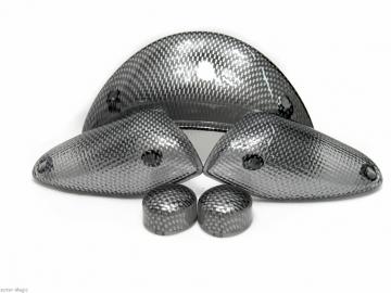 Blinkerglas Set mit Rücklicht MBK Nitro Yamaha Aerox Carbon Optik