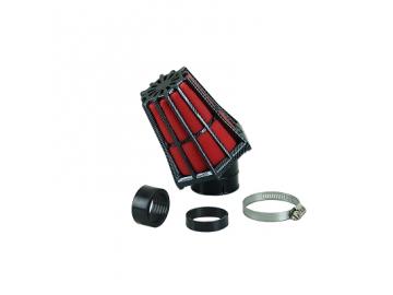Rennluftfilter Carenzi 45° 28mm/35mm Carbon Rot Malossi Art