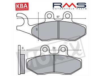 Bremsbelag RMS Vorne für Piaggio/Gilera