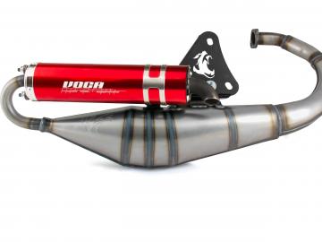 Auspuff Voca Sabotage V2 Alu Rot Minarelli stehend