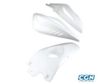 Seitenverkleidung BCD Extrem & Soziusabdeckung Weiß MBK Nitro / Yamaha Aerox