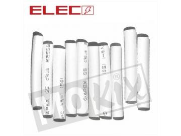 Schrumpfschlauch Stücke 5mm x 40mm Weiss10st.