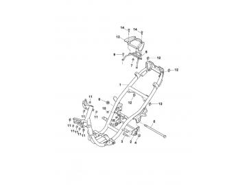 Explosionszeichnung MBK Nitro & Yamaha Aerox bis Bj. 2013