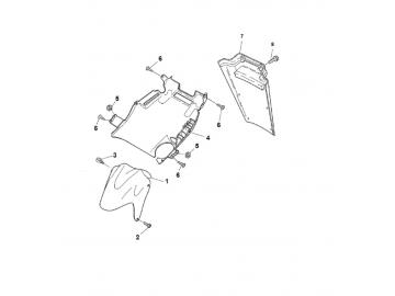 Explosionszeichnung Schutzbleche MBK Nitro Yamaha Aerox
