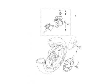 Explosionszeichnung Bremse Vorne MBK Nitro Yamaha Aerox