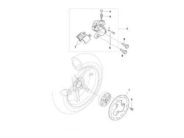 Explosionszeichnung Bremse Hinten MBK Nitro Yamaha Aerox