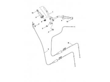 Explosionszeichnung Lenker & Gaszug MBK Nitro Yamaha Aerox