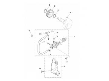 Explosionszeichnung Ölpumpe Minarelli liegend