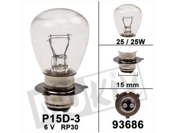 Lampe P15D-3 6V 25/25W RP30