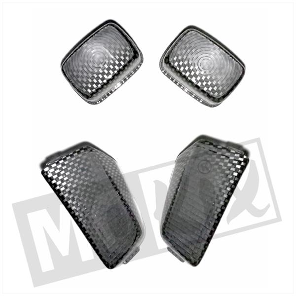 Blinkerglas Set Carbon Optik MBK Booster Yamaha BW