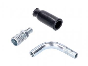 90° Bogen mit Einstellschraube und Tülle für PHVA Vergaser 12-17,5mm