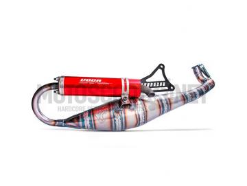 Auspuff Voca Road Race 70ccm Alu Rot Minarelli liegend