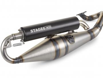 Auspuffanlage Stage6 Pro Replica MKII Minarelli liegend Schwarz