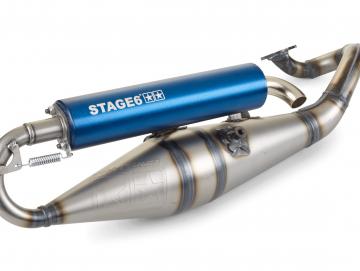 Auspuffanlage Stage6 Pro Replica MKII Minarelli liegend Blau