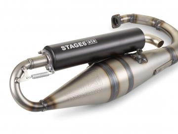 Auspuffanlage Stage6 Pro Replica MKII Minarelli stehend Schwarz