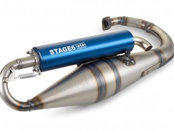 Auspuffanlage Stage6 Pro Replica MKII Minarelli stehend Blau