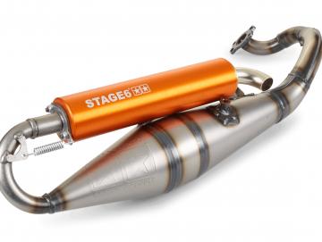 Auspuffanlage Stage6 Pro Replica MKII Minarelli liegend Orange