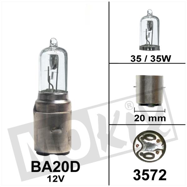 Lampe BA20D 12V