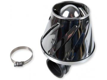 Rennluftfilter Helix 28/35mm 90° Chrom