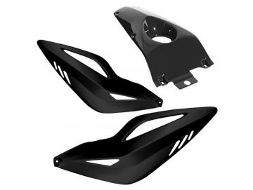 Seitenverkleidung BCD Extrem & Soziusabdeckung Schwarz MBK Nitro / Yamaha Aerox