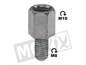 Spiegeladapter von M10 rechts auf M8 rechts