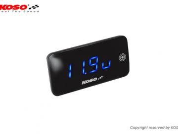 Temperaturmesser + Voltmeter Slim Line Koso Blau