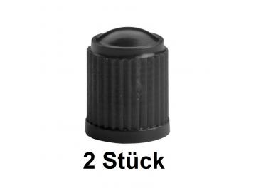 Ventilkappen 2er Set PVC Schwarz